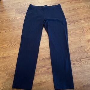 Eileen Fisher Women’s Navy Pull On Ankle Pants Size S Viscose/Nylon Stretch